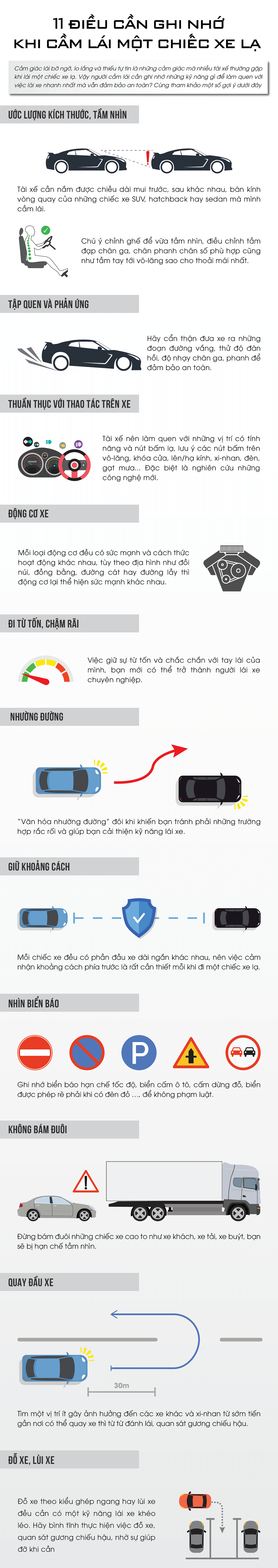 Những điều cần lưu ý để lái một chiếc ô tô lạ an toàn